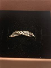 Sparkling Twisted Lines Ring (TDW035591) | eBay